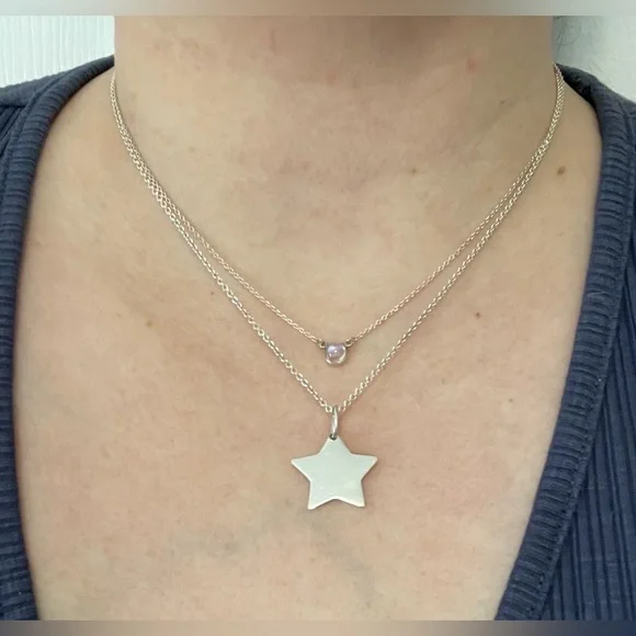 Tiffany RARE Silver Star Pendant Necklace - Picture 11 of 11